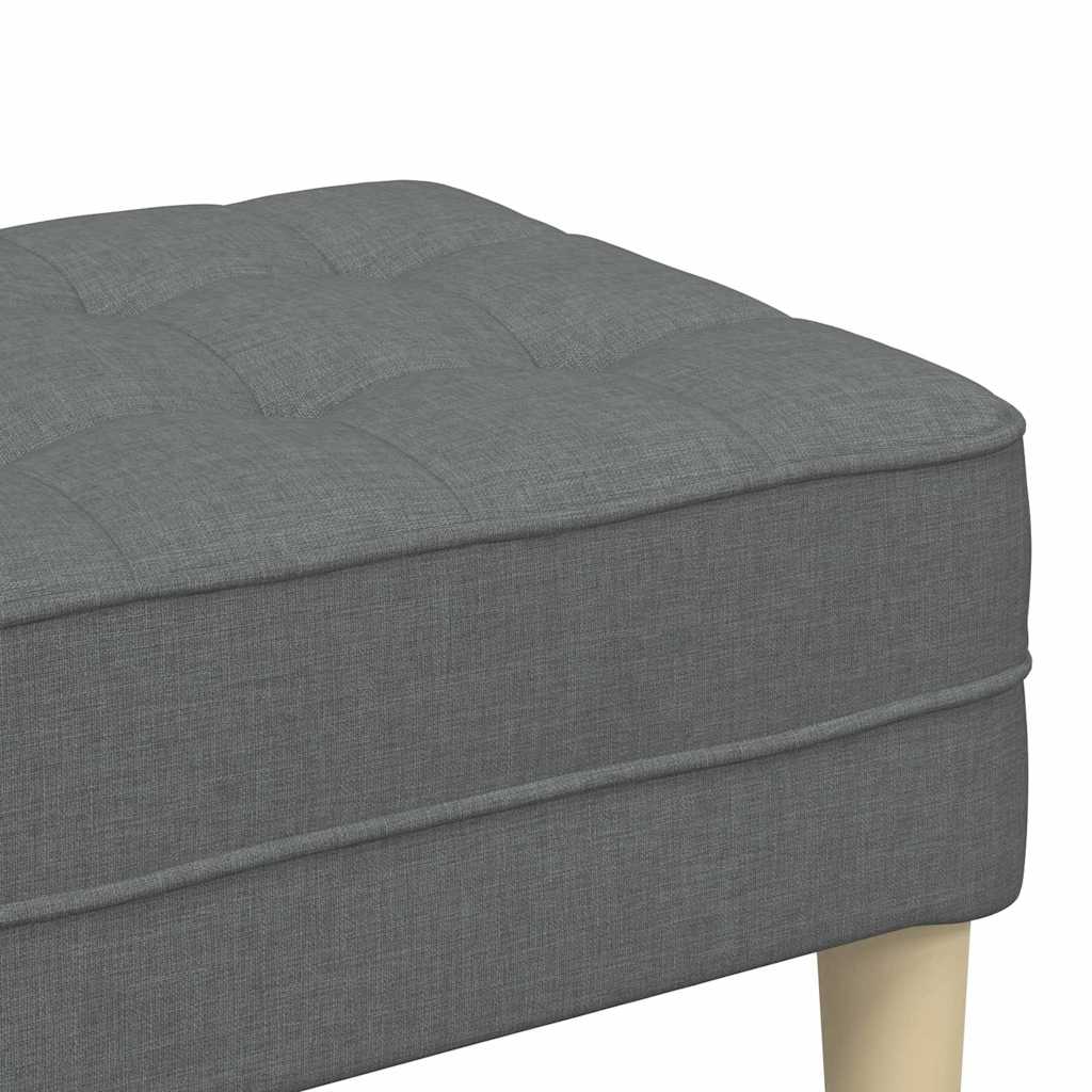 klupa s jastukom Tamno siva 113 x 57 x 39 cm tkanina
