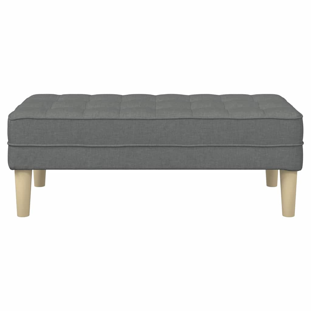 klupa s jastukom Tamno siva 113 x 57 x 39 cm tkanina