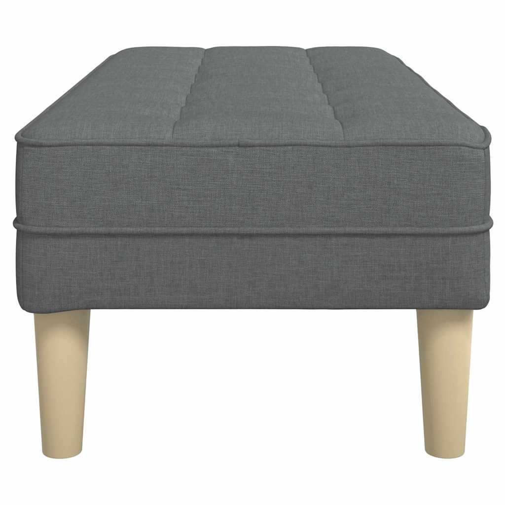 klupa s jastukom Tamno siva 113 x 57 x 39 cm tkanina