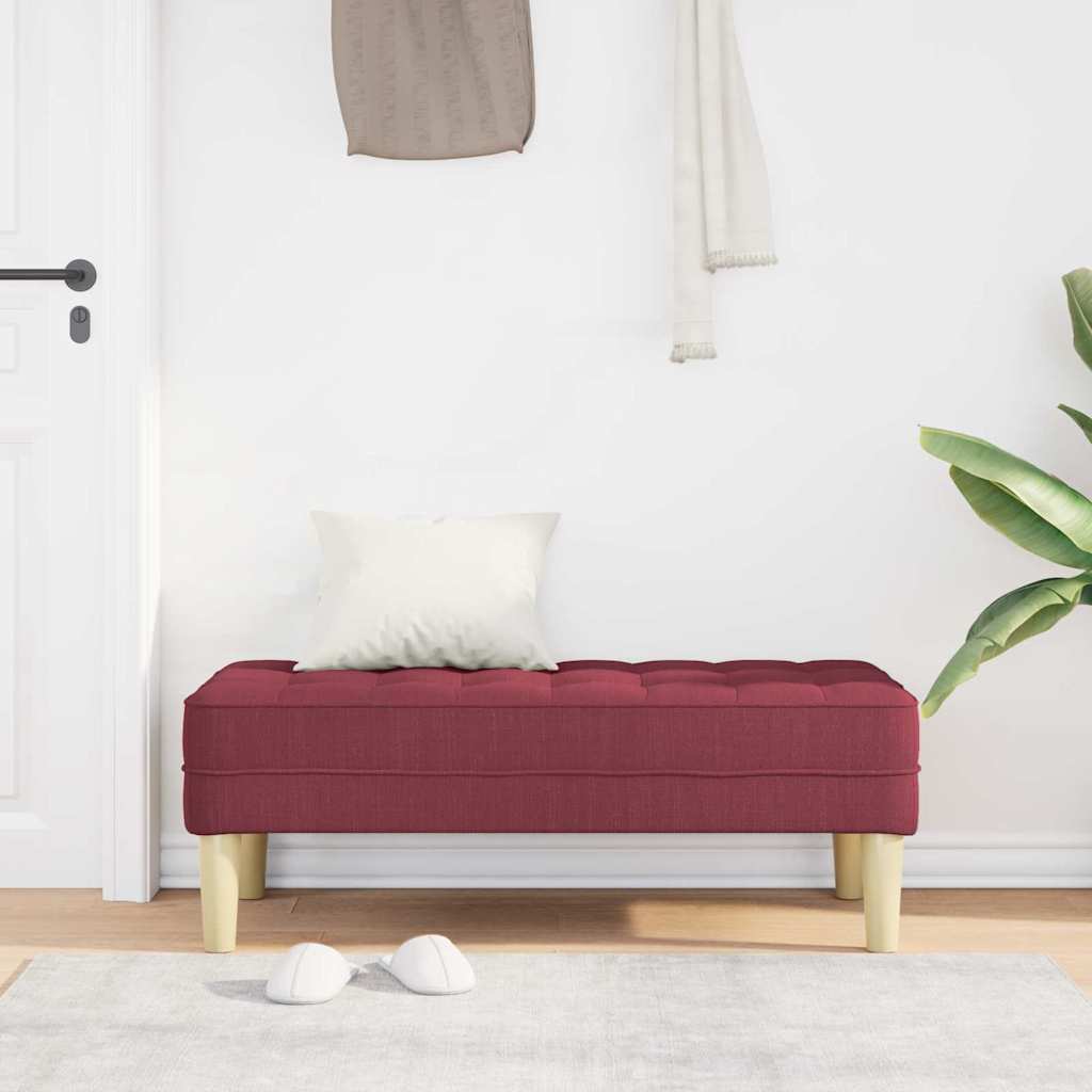 klupa s jastukom Vinska crvena 113 x 57 x 39 cm tkanina