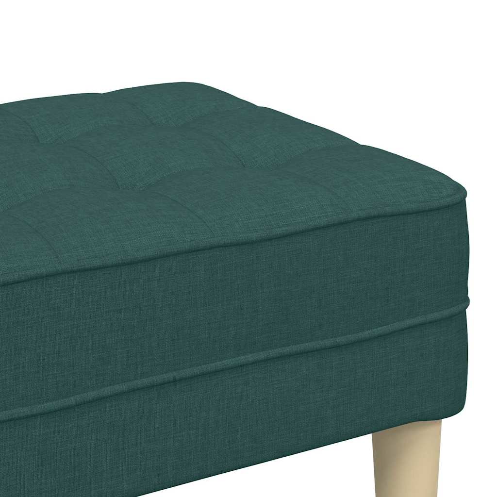 klupa s jastukom Tamnozelena 113 x 57 x 39 cm tkanina