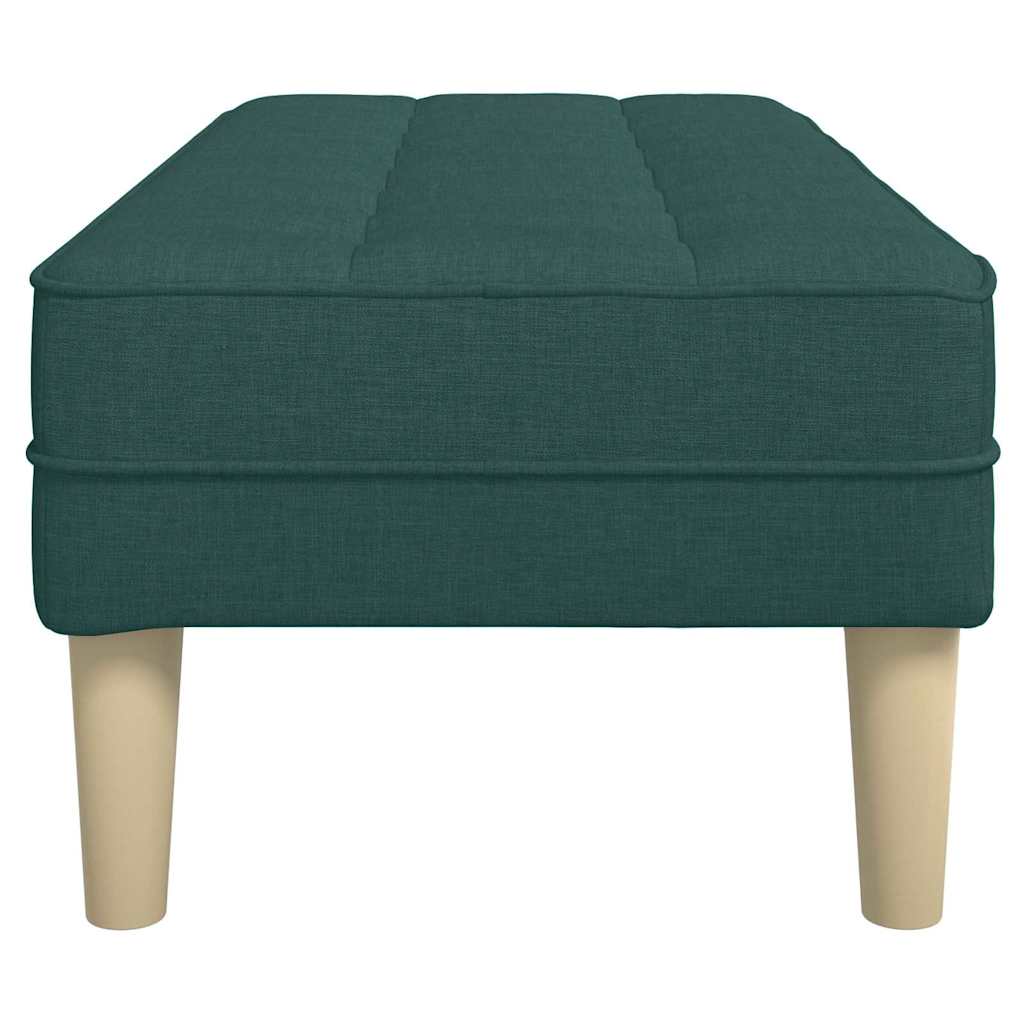 klupa s jastukom Tamnozelena 113 x 57 x 39 cm tkanina