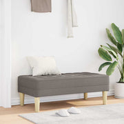 klupa s jastukom Sivo-smeđa 113 x 57 x 39 cm tkanina