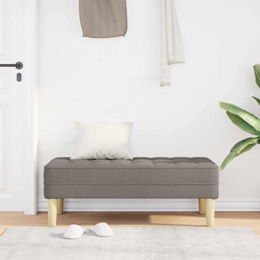 klupa s jastukom Sivo-smeđa 113 x 57 x 39 cm tkanina