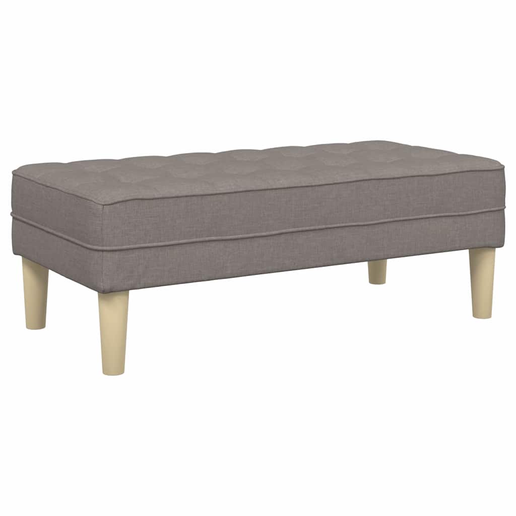 klupa s jastukom Sivo-smeđa 113 x 57 x 39 cm tkanina