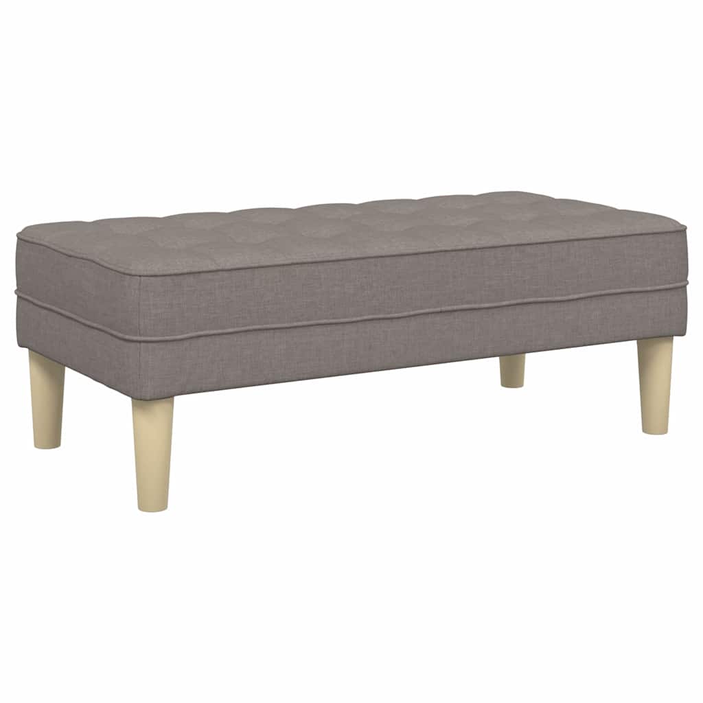 klupa s jastukom Sivo-smeđa 113 x 57 x 39 cm tkanina