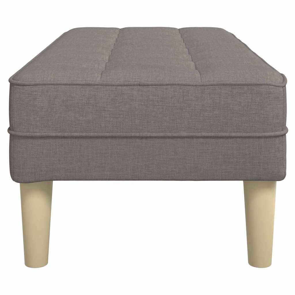 klupa s jastukom Sivo-smeđa 113 x 57 x 39 cm tkanina