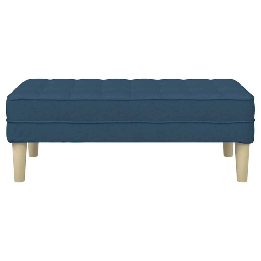 klupa s jastukom Plava 113 x 57 x 39 cm tkanina