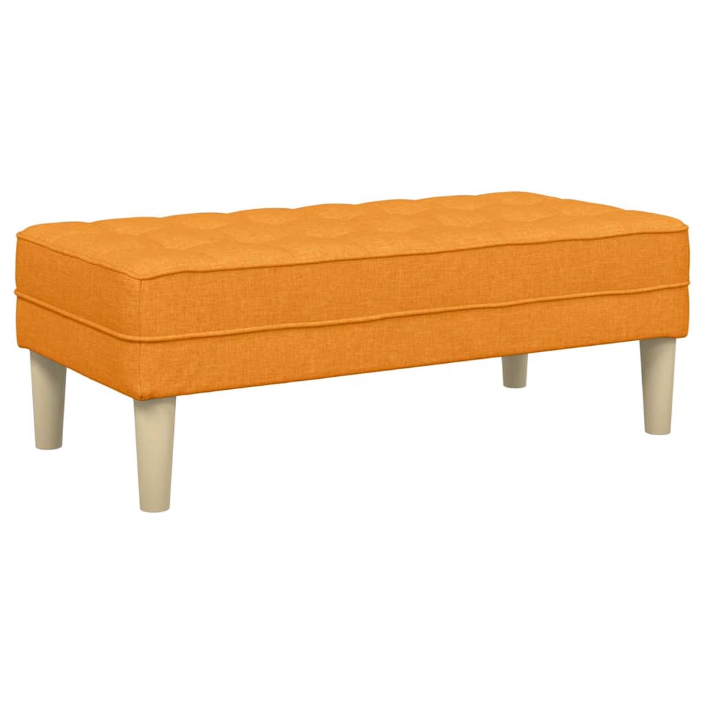 klupa s jastukom Tamno žuta 113 x 57 x 39 cm tkanina