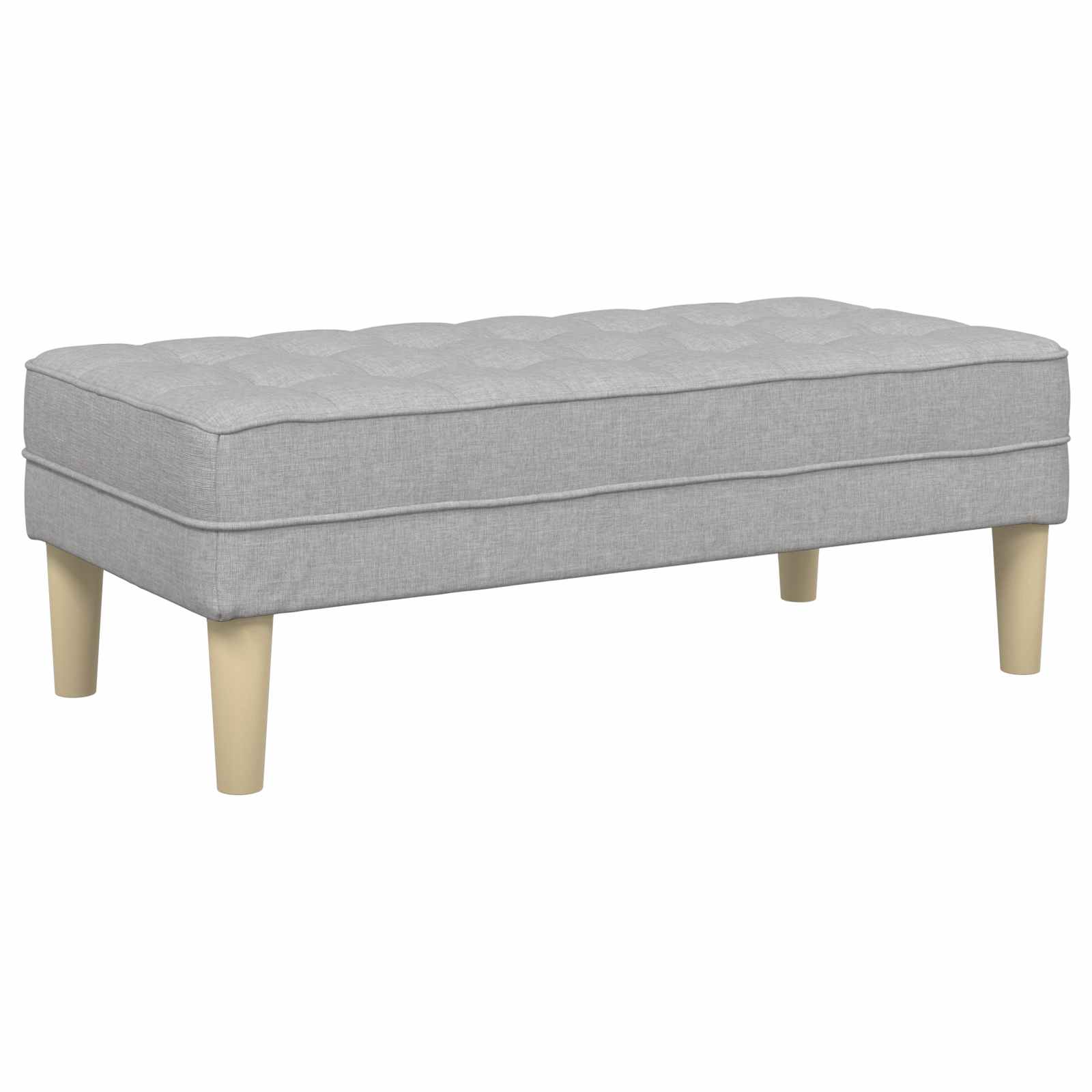 klupa s jastukom Oblačnosiva 113 x 57 x 39 cm tkanina