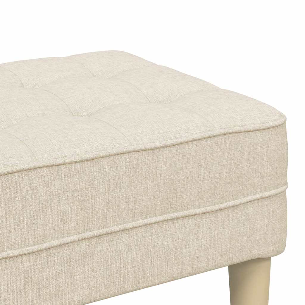 klupa s jastukom Laneno platno 113 x 57 x 39 cm tkanina