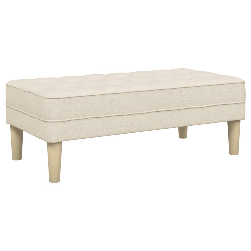 klupa s jastukom Laneno platno 113 x 57 x 39 cm tkanina