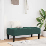 klupa s jastukom Tamnozelena 113 x 57 x 39 cm Baršun