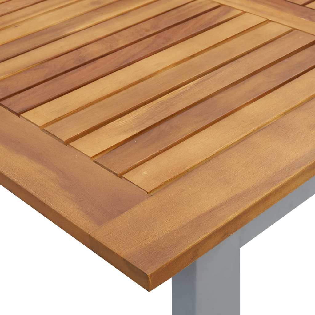 Stol za vrt Siva 160 x 80 x 75 cm Čvrsto drvo akacije