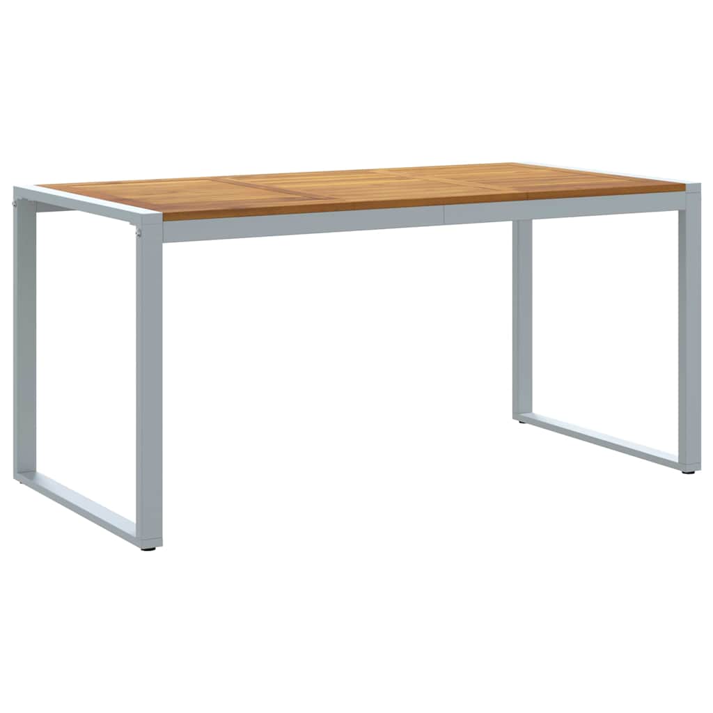 Stol za vrt Siva 160 x 80 x 75 cm Čvrsto drvo akacije