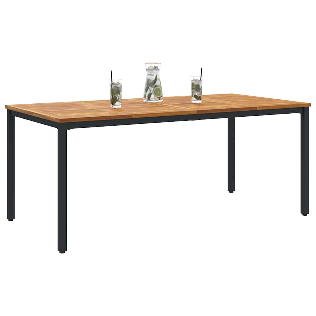 Vanjski stol Prirodna i crna 180 x 90 x 75 cm