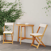 Bistro set s jastukom 3 pcs Prirodna nafta Čvrsto drvo akacije