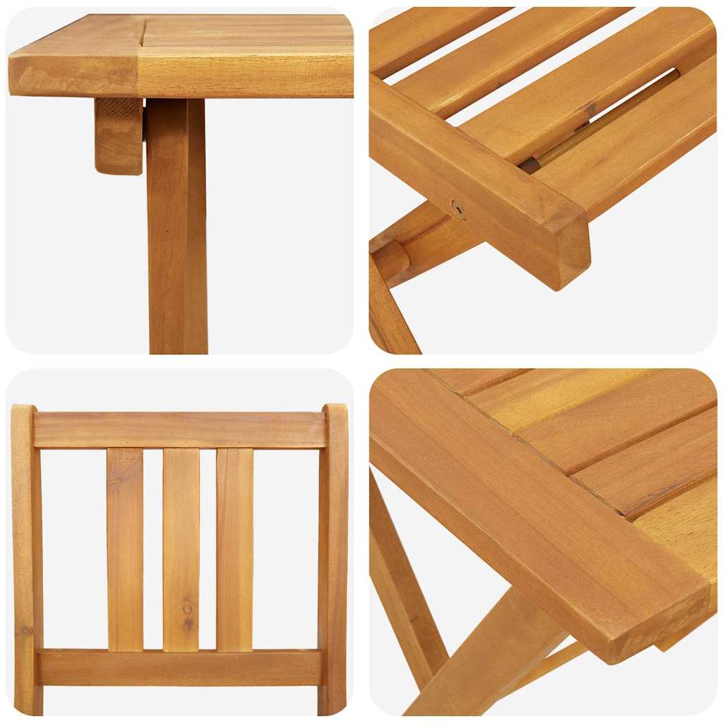 Bistro set 3 pcs Prirodna nafta Čvrsto drvo akacije