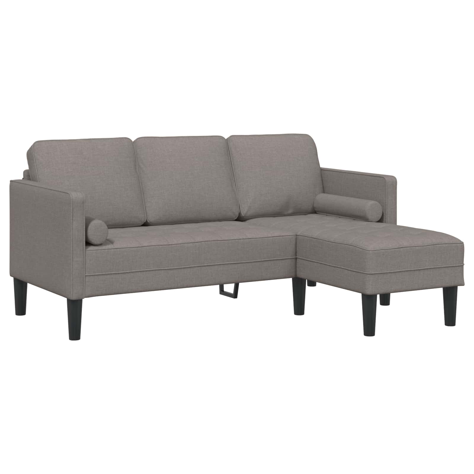 Set sofe s jastukom 2 pcs Sivo-smeđa Poliester