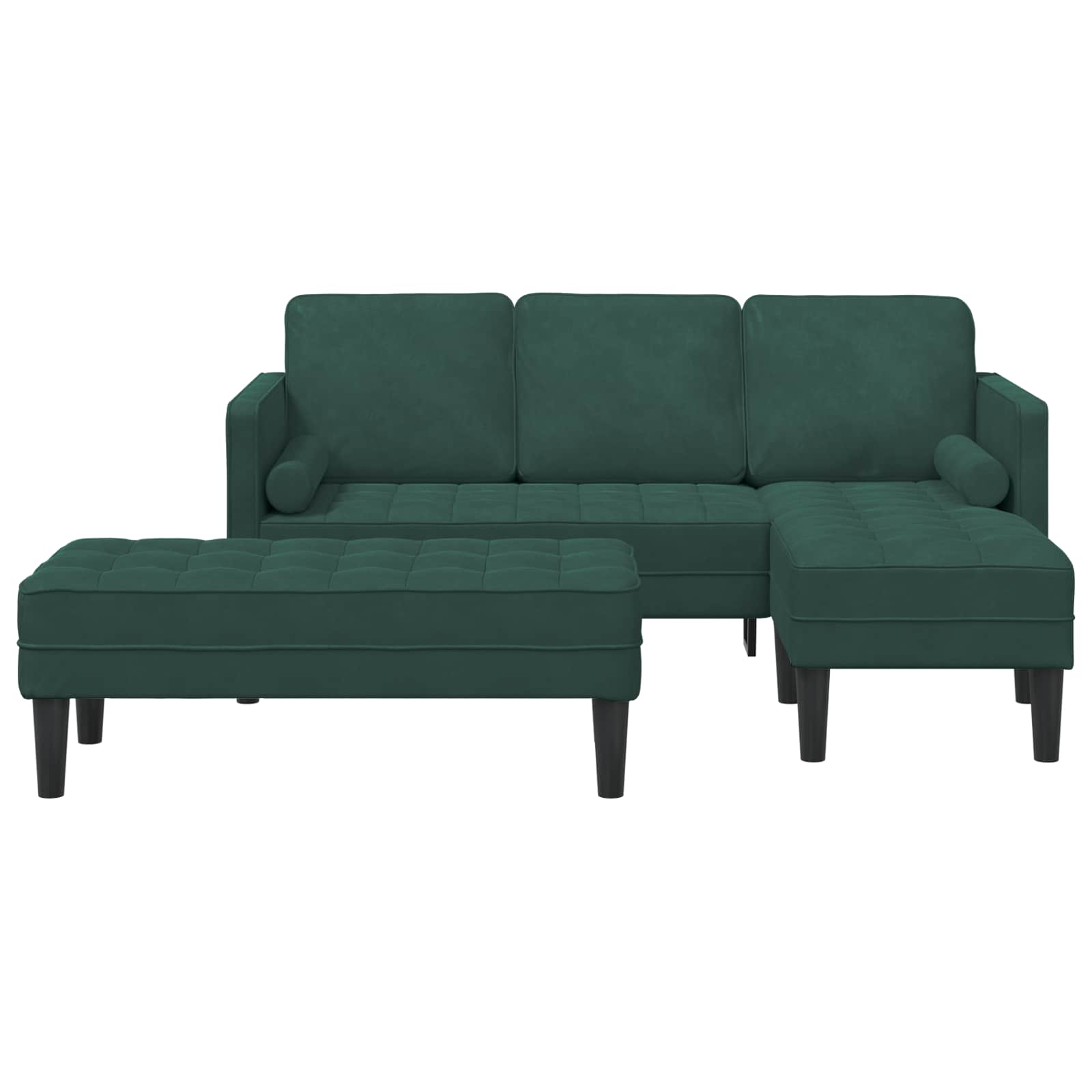 Set sofe s jastukom 2 pcs Tamnozelena Poliester
