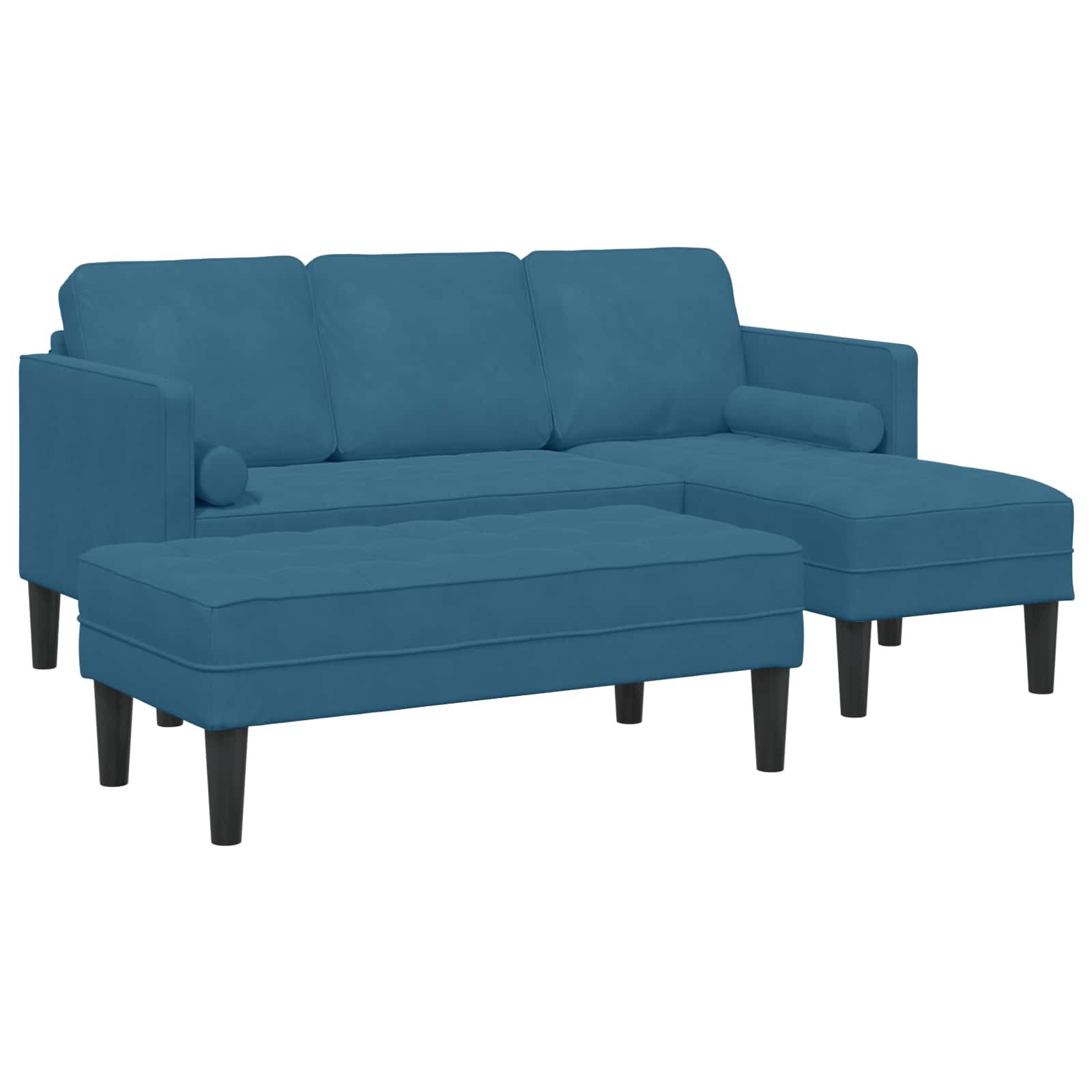 Set sofe s jastukom 2 pcs Plava Poliester