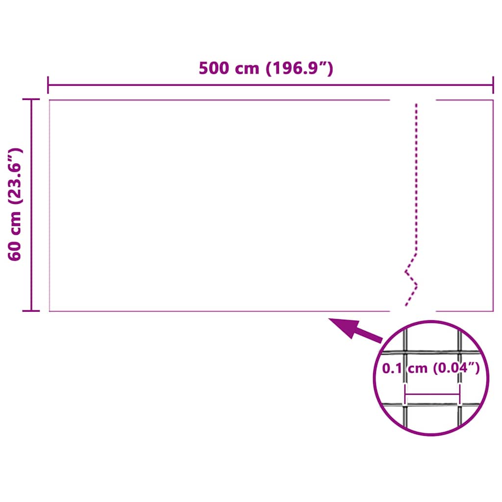 Mreža protiv insekata Bijelo 60 x 500 cm Stakloplastika