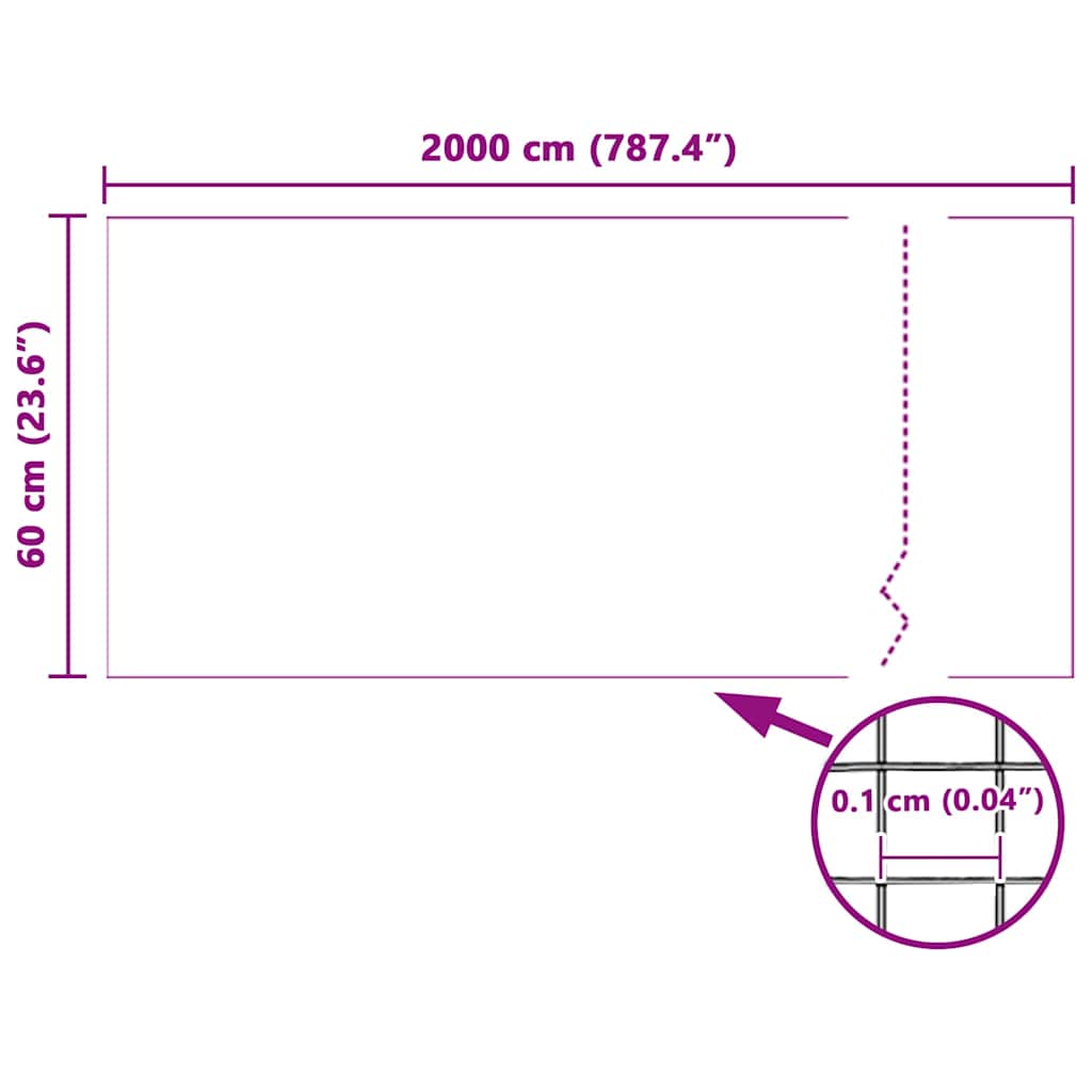 Mreža protiv insekata Bijelo 60 x 2000 cm Stakloplastika