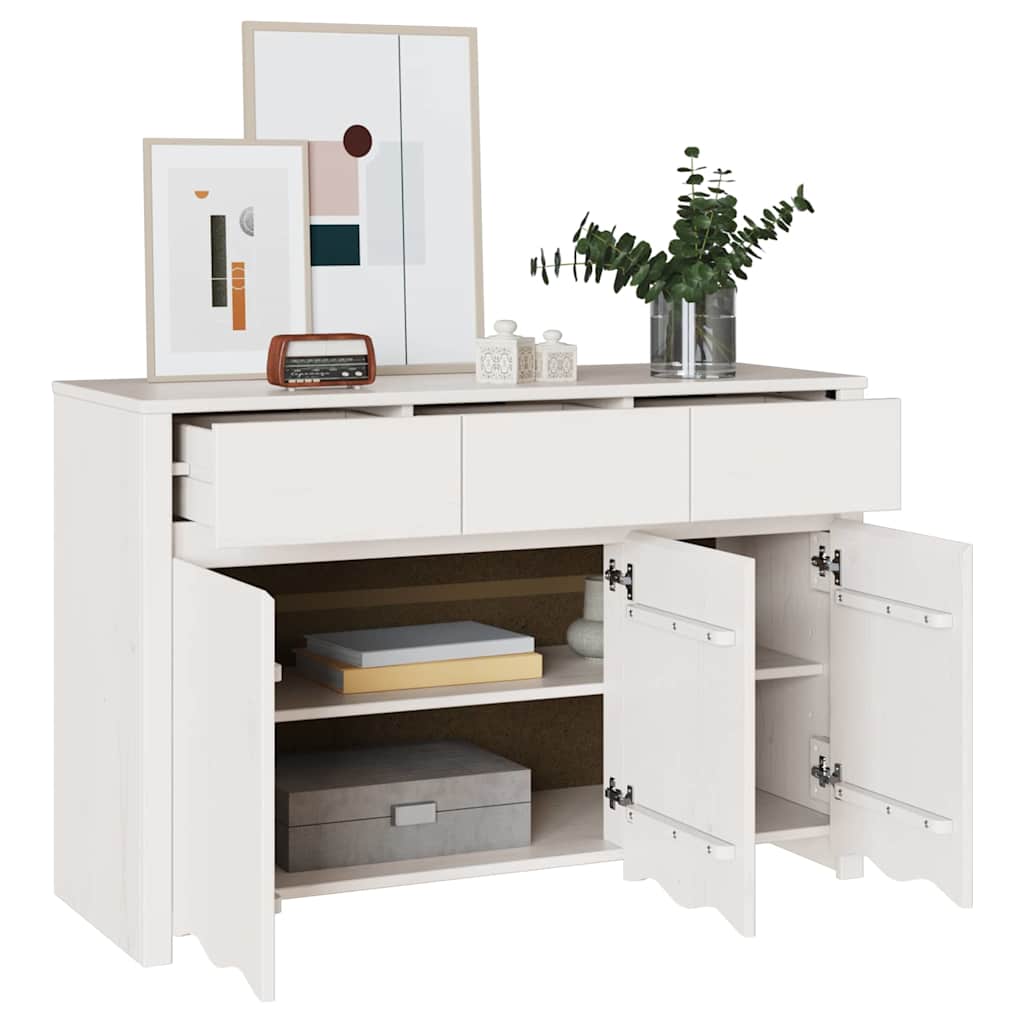 Kreveta Drammen Bijelo 114 x 43 x 75,5 cm Čvrsto borovo drvo