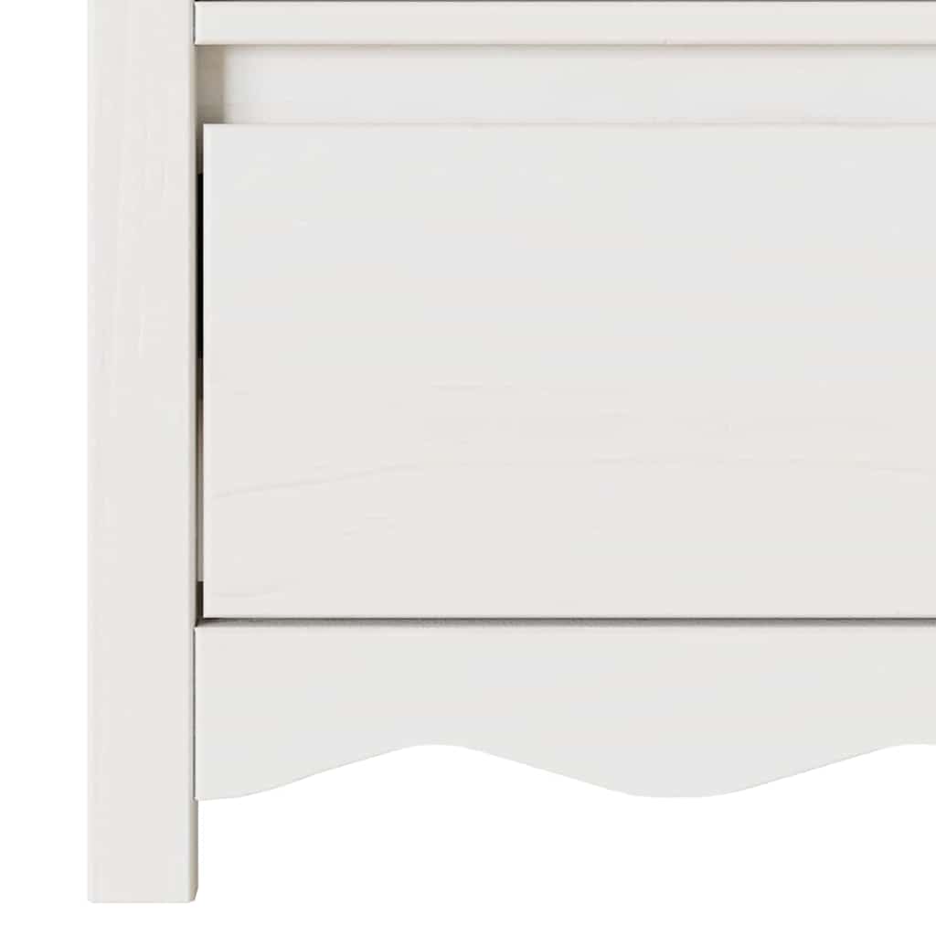 TV ormar Drammen Bijelo 99 x 43 x 55 cm Čvrsto borovo drvo