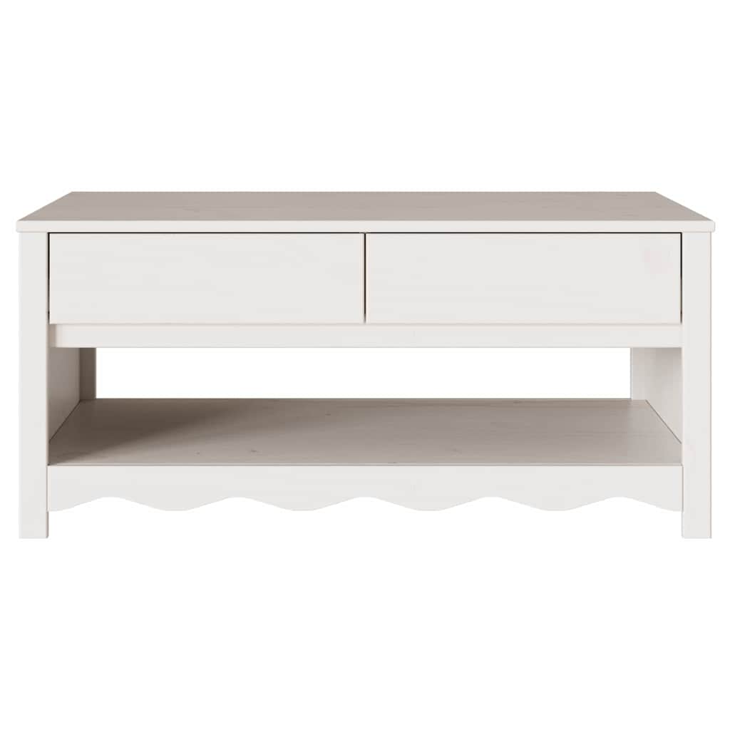 Kava Stol Drammen Bijelo 99 x 55 x 45 cm Čvrsto borovo drvo