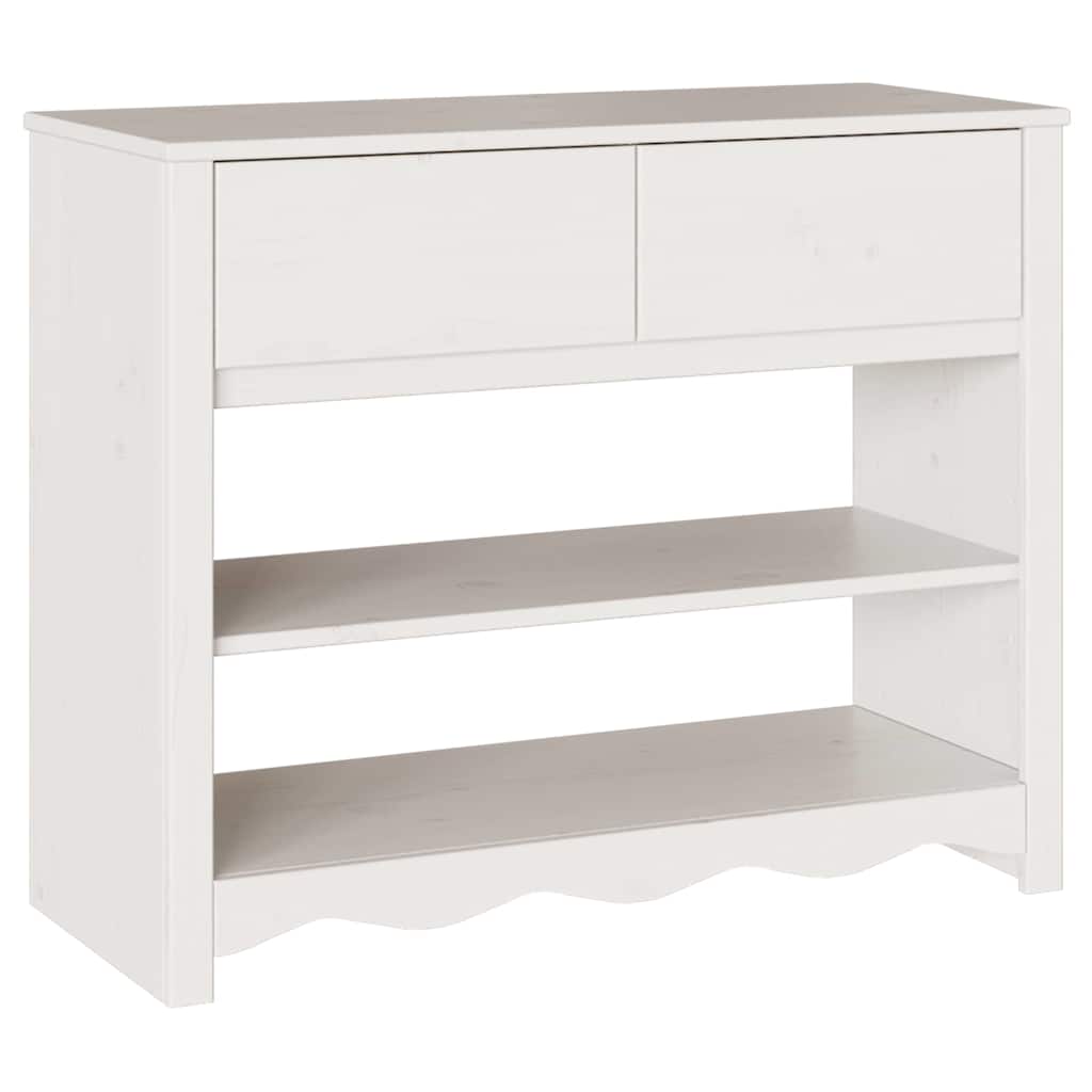 Konzolna stolica s ladicama Drammen Bijelo 89,5 x 37 x 73 cm