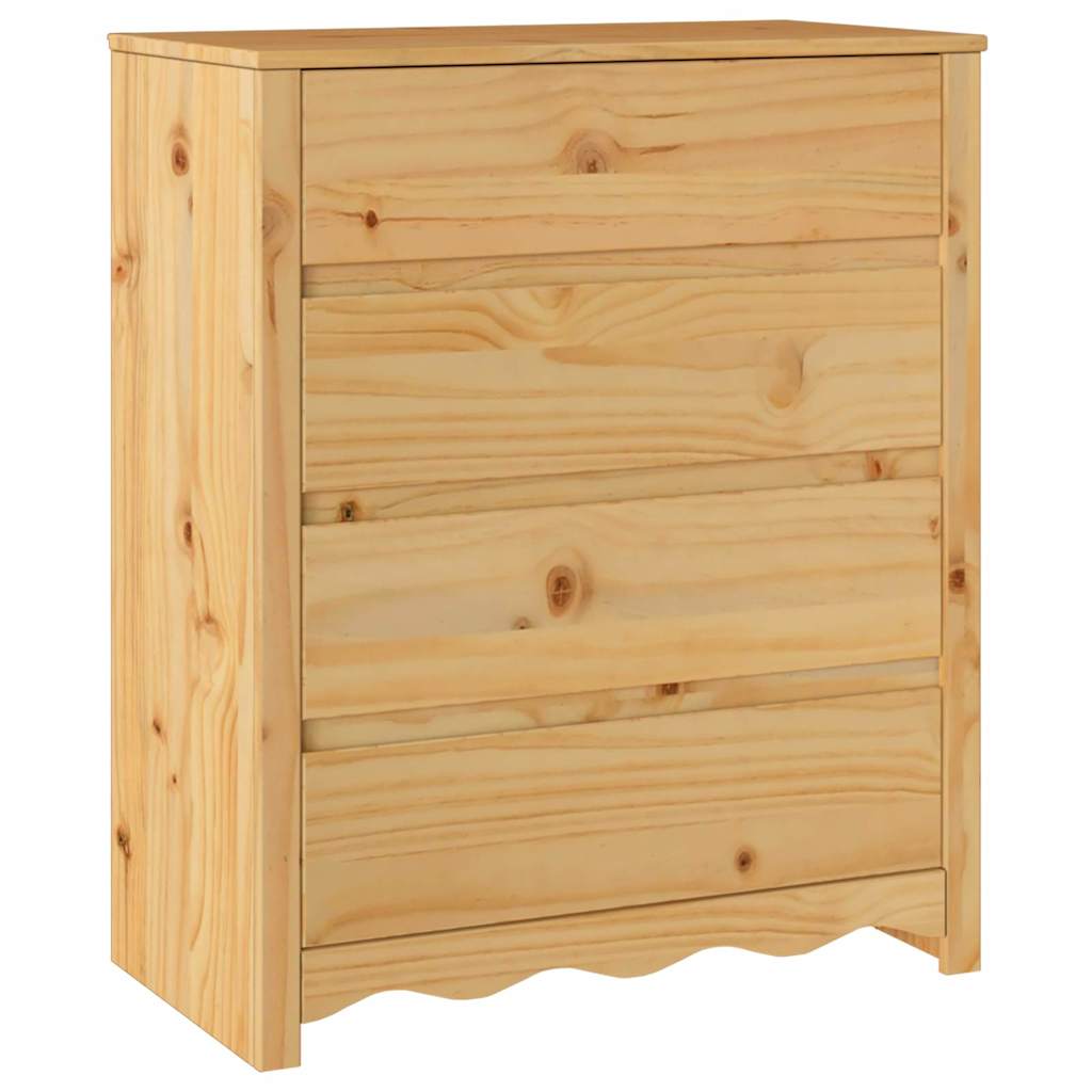 Komoda Drammen Boja hrasta 76,5 x 40 x 91 cm Čvrsto borovo drvo
