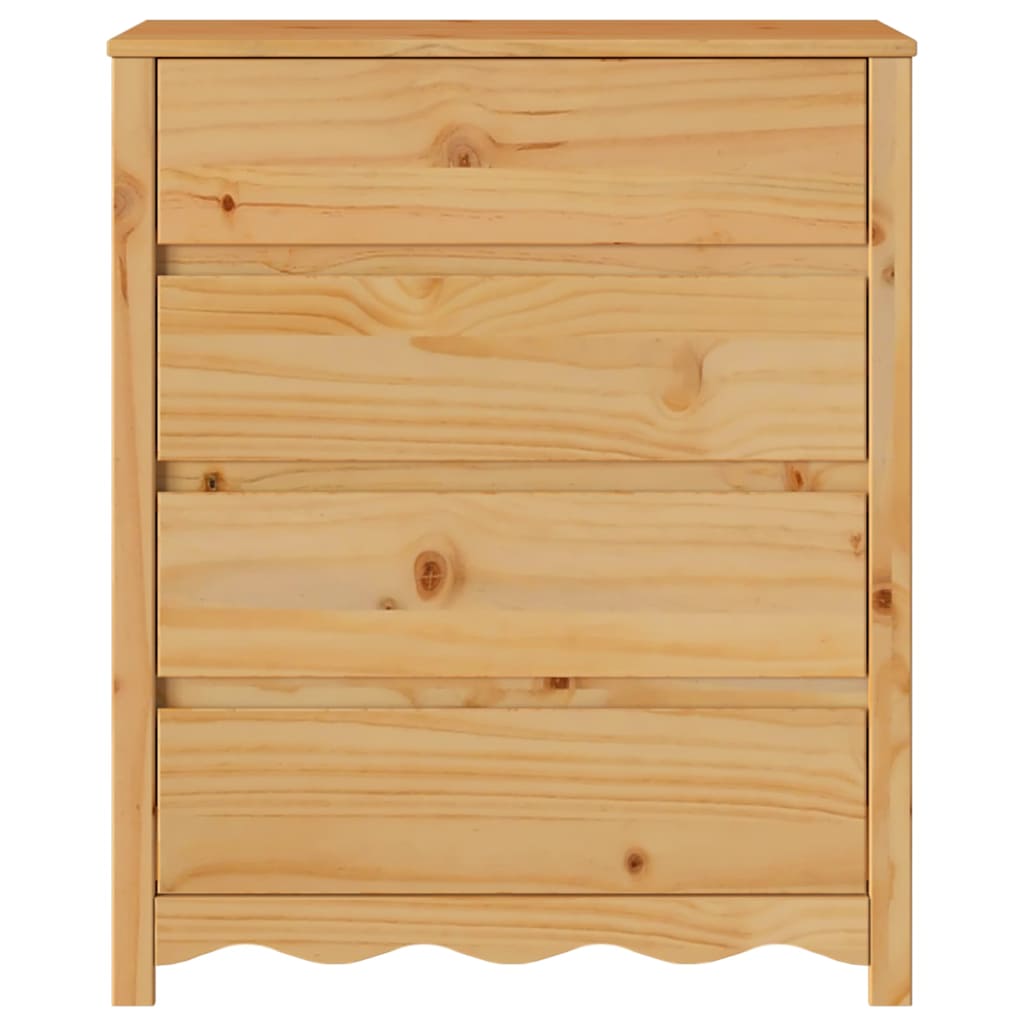 Komoda Drammen Boja hrasta 76,5 x 40 x 91 cm Čvrsto borovo drvo