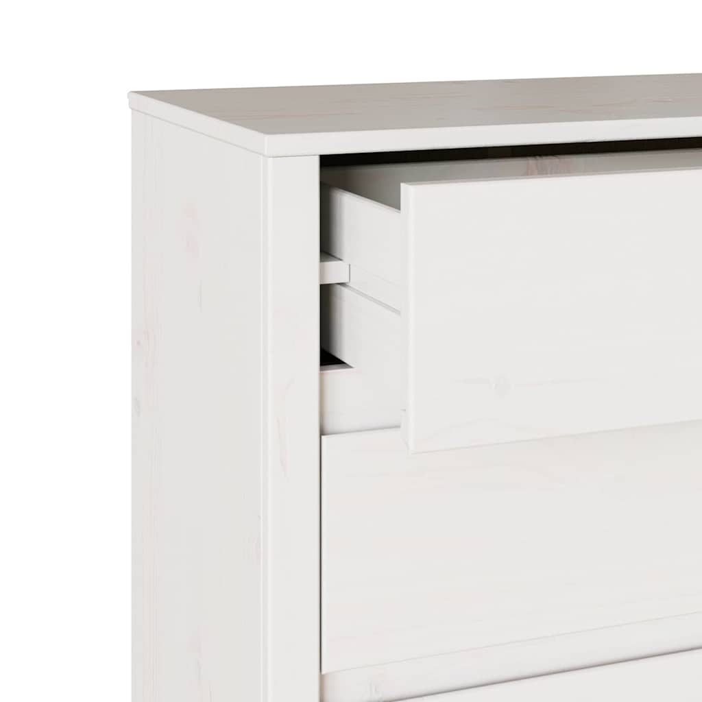 Komoda Drammen Bijelo 76,5 x 40 x 91 cm Čvrsto borovo drvo