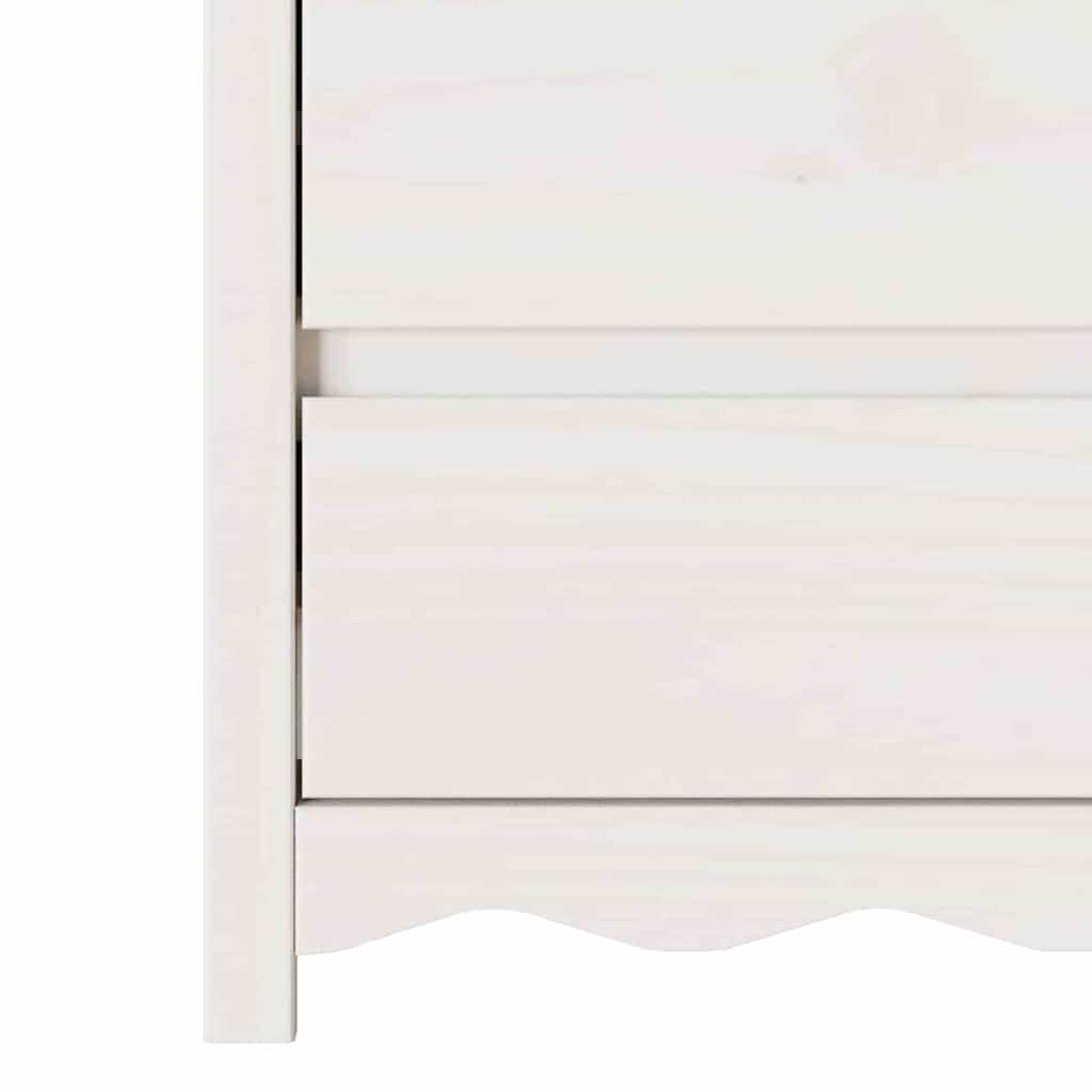 Komoda Drammen Bijelo 76,5 x 40 x 91 cm Čvrsto borovo drvo