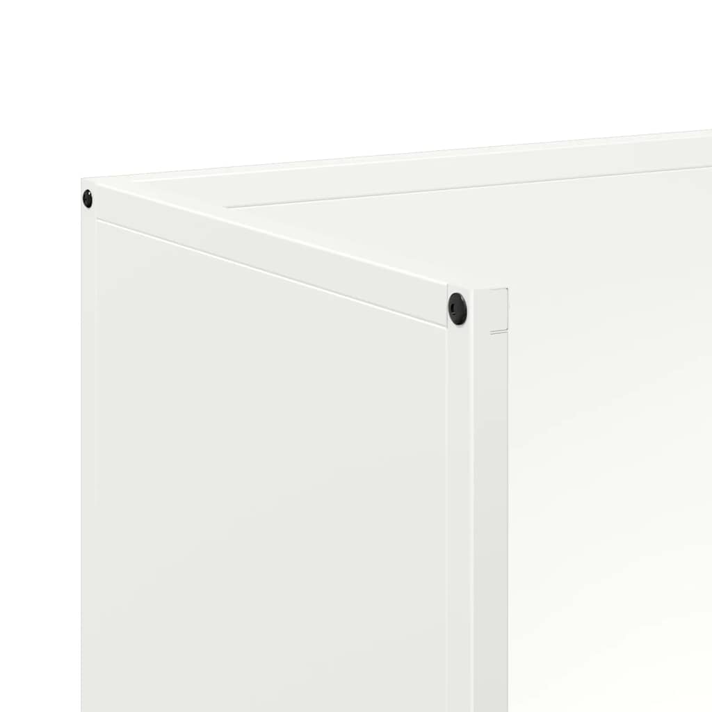 Stalak za drva bijela 40x30x80 cm hladno valjani čelik