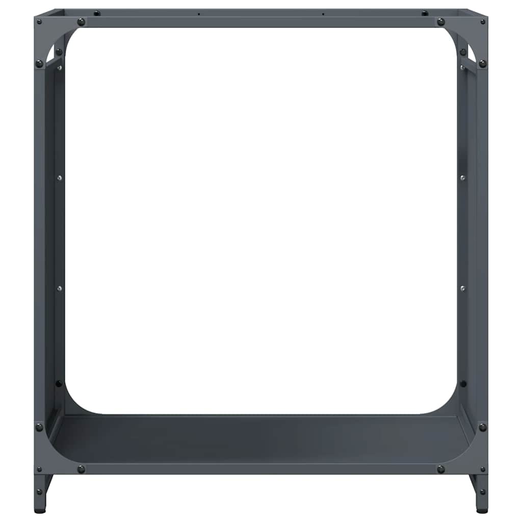Stalak za drva antracit 60x28x65 cm hladno valjani čelik