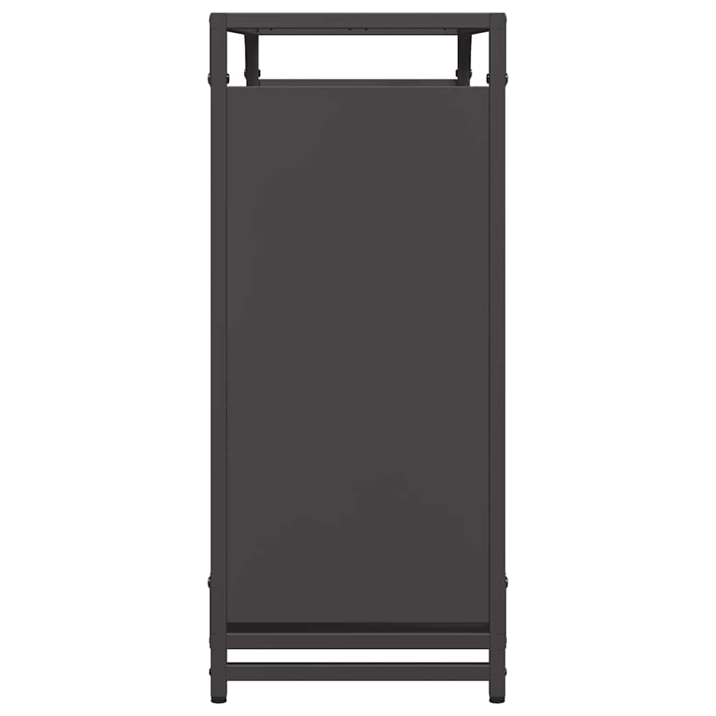 Stalak za drva crni 90x28x65 cm hladno valjani čelik