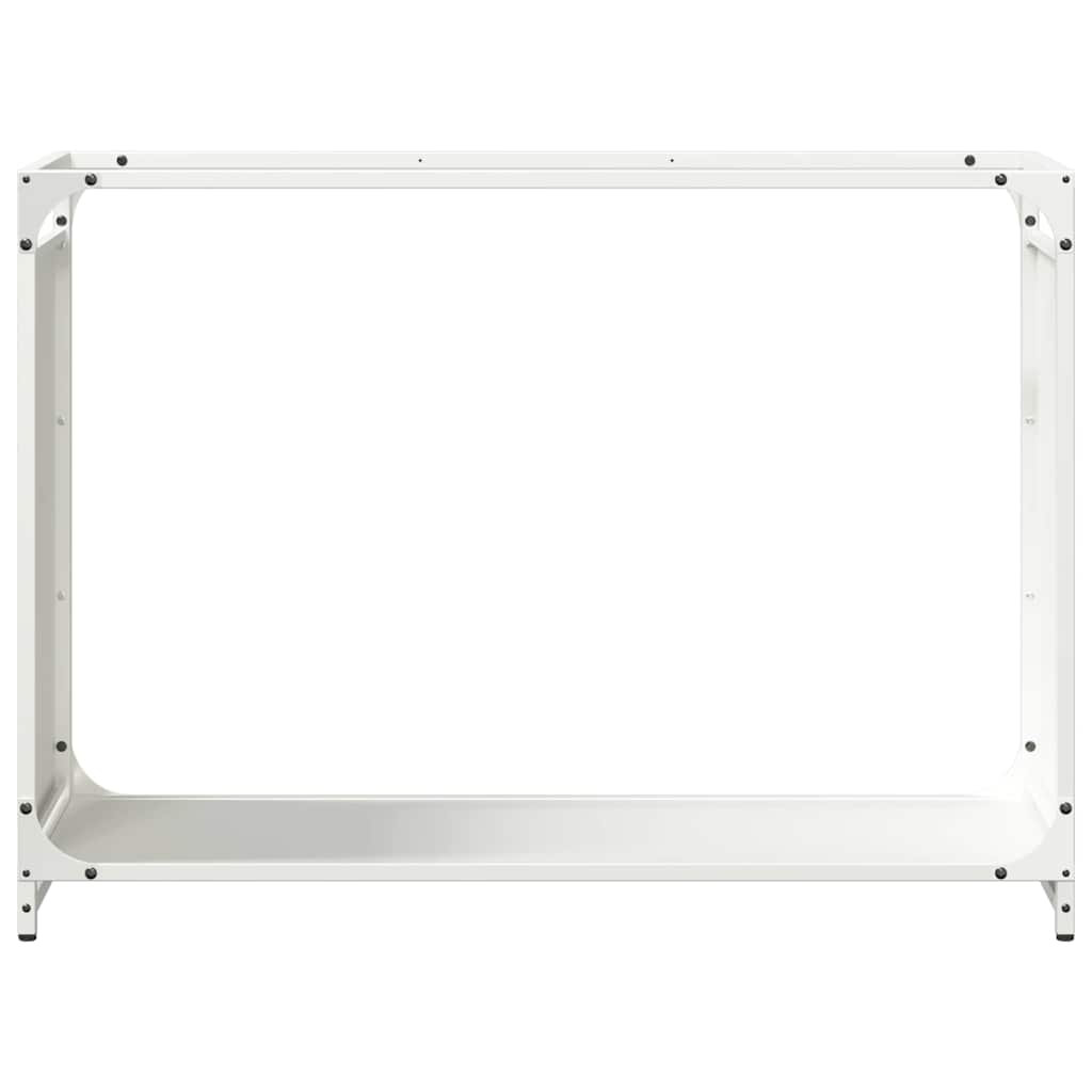 Stalak za drva bijela 90x28x65 cm hladno valjani čelik