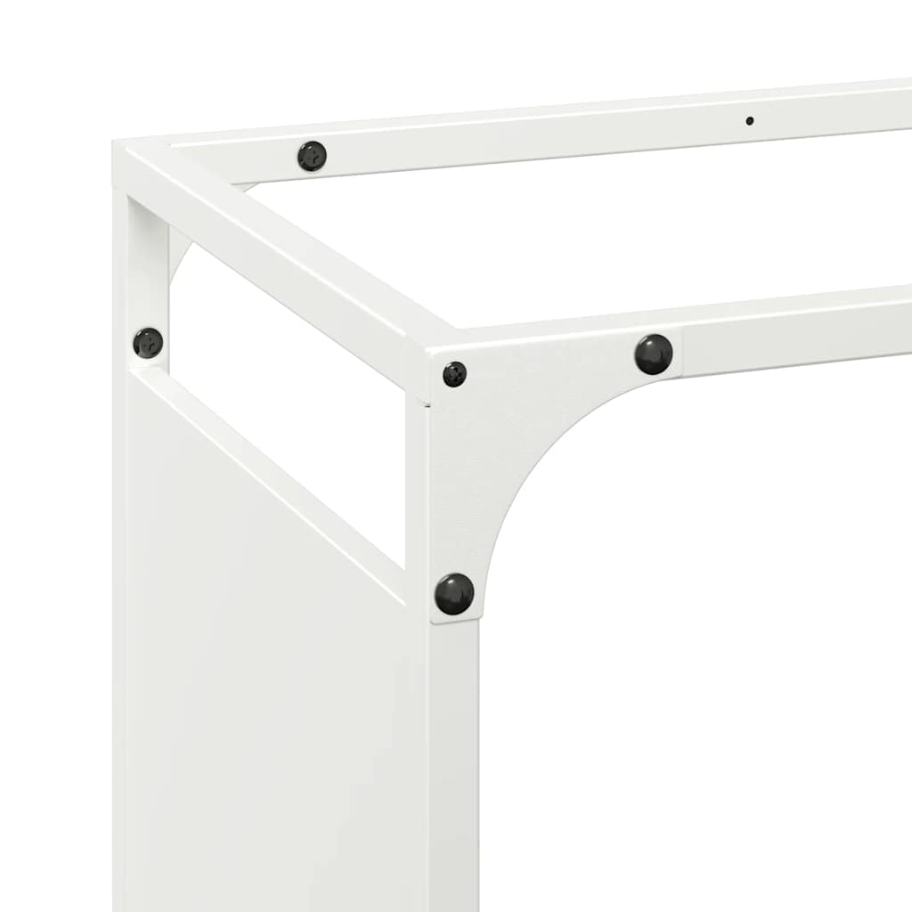 Stalak za drva bijela 90x28x65 cm hladno valjani čelik