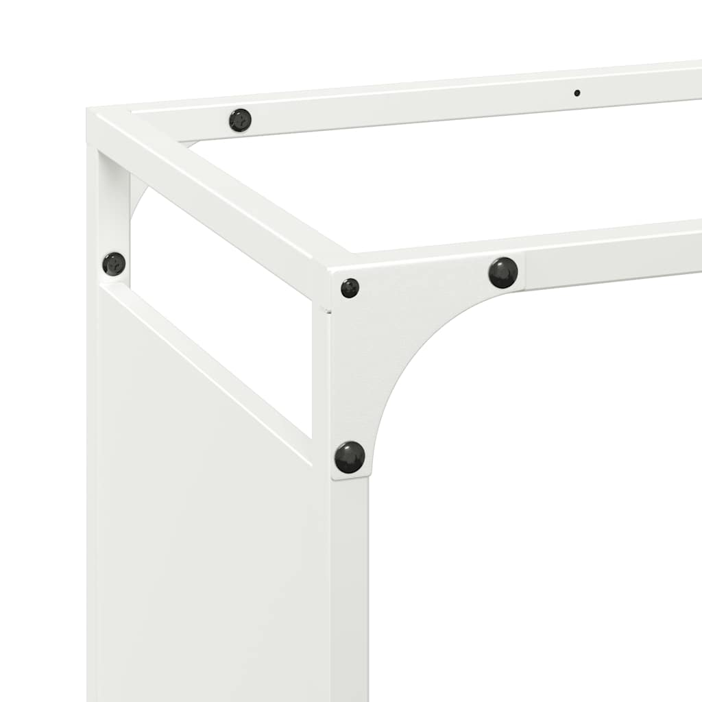 Stalak za drva bijela 44x28x90 cm hladno valjani čelik