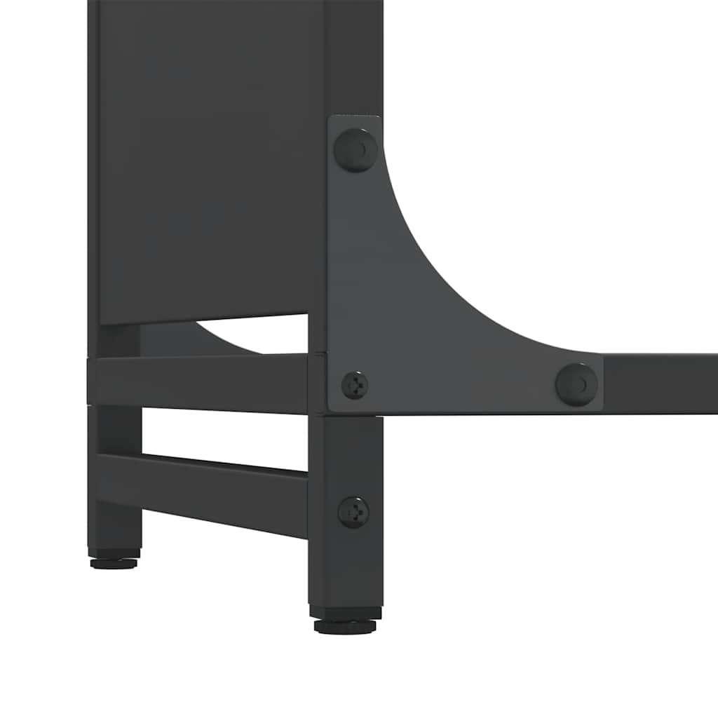 Stalak za drva crni 60x28x90 cm Hladno valjani čelik