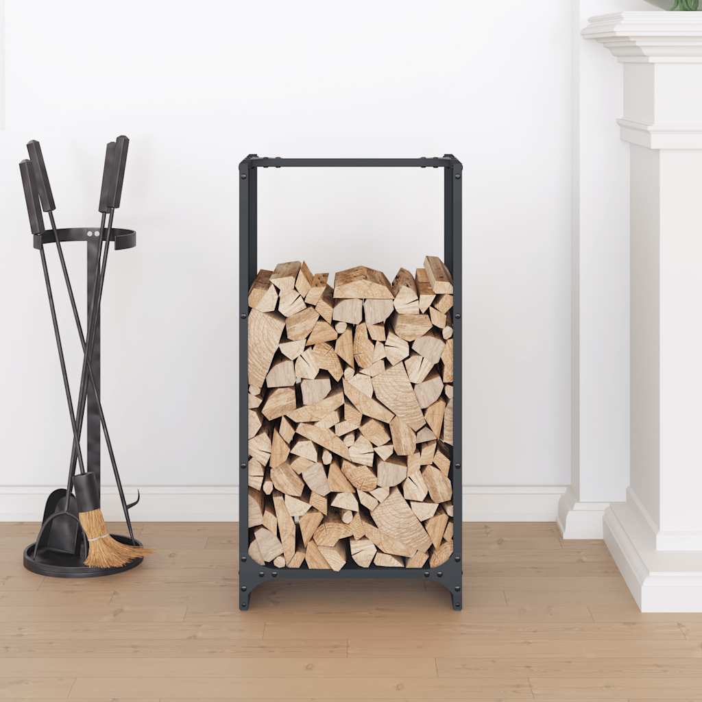Stalak za drva antracit 40x30x80 cm hladno valjani čelik
