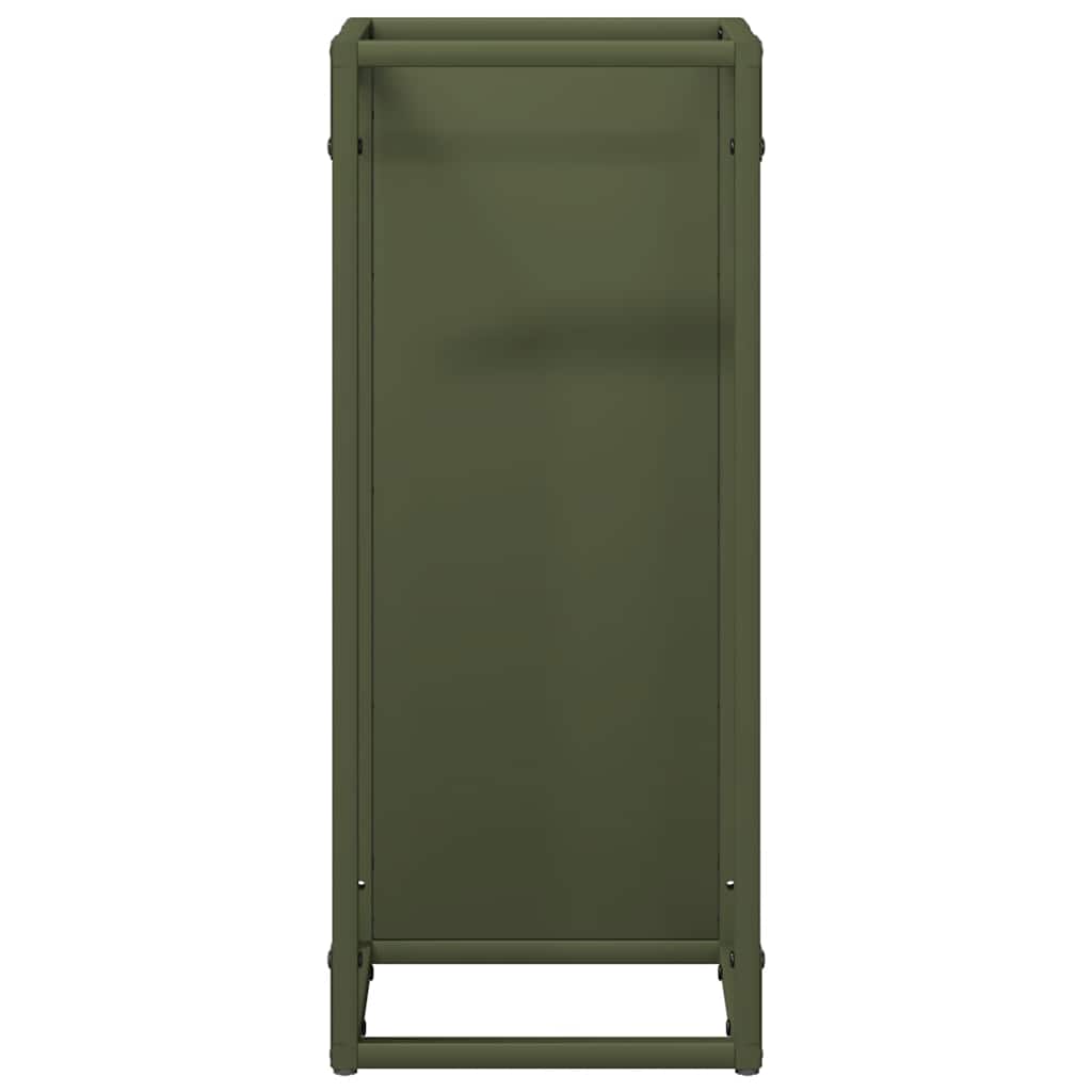 Stalak za drva za ogrjev Maslinasto zelena 25x25x60 cm