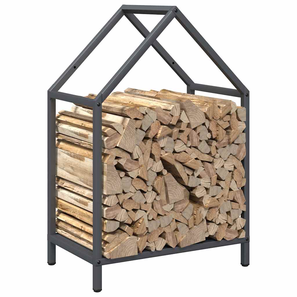 Stalak za drva antracit 40x25x60 cm hladno valjani čelik