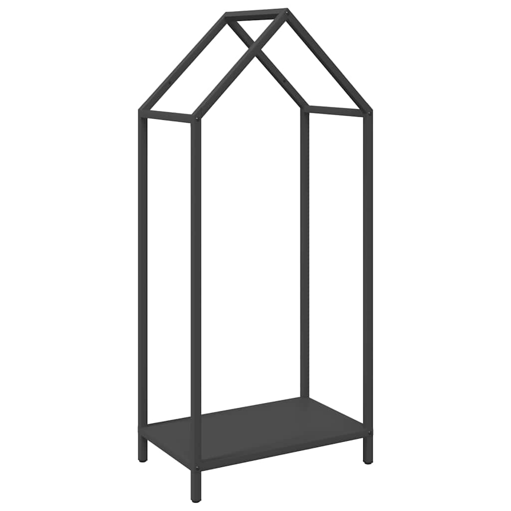 Stalak za drva crni 40x25x90 cm hladno valjani čelik