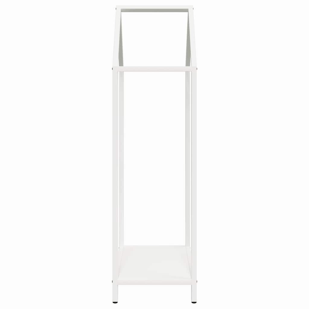 Stalak za drva bijeli 40x25x90 cm hladno valjani čelik
