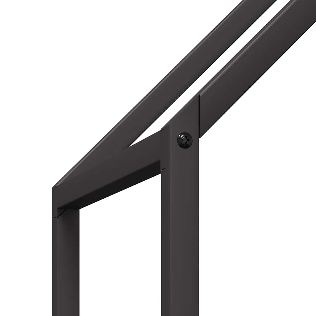 Stalak za drva crni 60x25x90 cm hladno valjani čelik