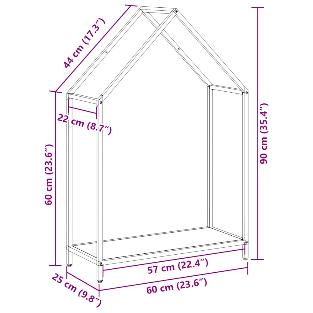 Stalak za drva bijeli 60x25x90 cm hladno valjani čelik