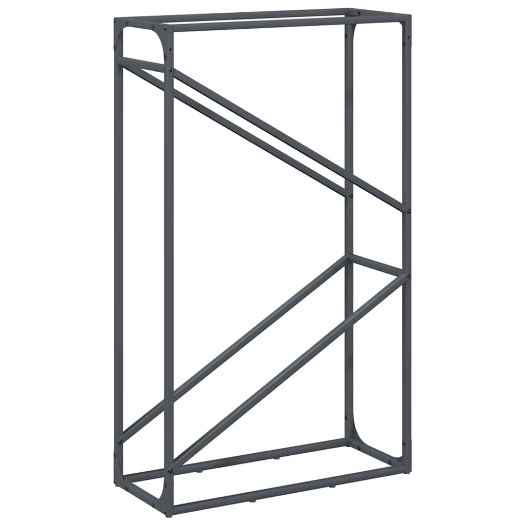 Stalak za drva antracit 60x25x100 cm hladno valjani čelik